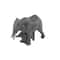 20&#x22; Dark Gray Eclectic Polystone Elephant Sculpture